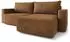 Masseno Belise Ecksofa L-Form, Chenille, braun, mit Schlaffunktion (800001588882)