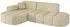 ALTDECOR Livo-L1 Ecksofa L-Form, Velours, beige, 252x173cm (800001704282)