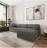 Masseno KELI modulares Ecksofa mit Schlaffunktion, Bouclé, grau (QUELLE 92)