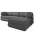Masseno KELI modulares Ecksofa mit Schlaffunktion, Bouclé, grau (QUELLE 92)