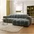 Masseno TISI Ecksofa L-Form, Chenille, grau, 274x165cm (800002130521)