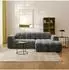 Masseno TISI Ecksofa L-Form, Chenille, grau, 274x165cm (800002130521)