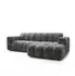 Masseno TISI Ecksofa L-Form, Chenille, grau, 274x165cm (800002130521)