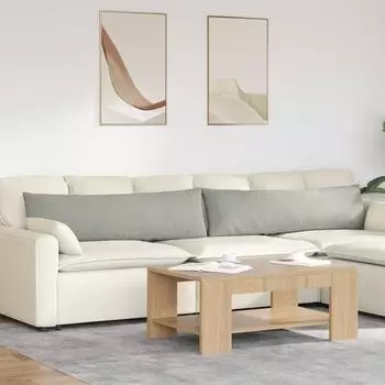 vidaXL Sofakissen 2er-Set hellgrau 145x40cm, Stoff