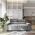 Masseno Solan Schlafsofa Velours-Stoff hellgrau (800002130309)