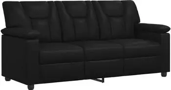 vidaXL Sofa schwarz 191x85x93cm Kunstleder