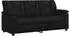 vidaXL Sofa schwarz 191x85x93cm Kunstleder