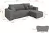 ALTDECOR SENO-L Ecksofa mit Schlaffunktion, Velours, grau, 249x139cm (800002085440)