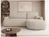 Mirjan24 Loridu Premium Ecksofa L-Form mit Schlaffunktion und Bettkasten, Plüsch, naturfarben (800002080162)