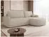 Mirjan24 Loridu Premium Ecksofa L-Form mit Schlaffunktion und Bettkasten, Plüsch, naturfarben (800002080162)