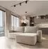 Masseno Belise Ecksofa L-Form, Velours, creme, mit Schlaffunktion (800001592884)