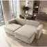 Masseno Belise Ecksofa L-Form, Velours, creme, mit Schlaffunktion (800001592884)