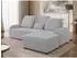Mirjan24 Soreno Eckschlafsofa mit Bettkasten, Ottomane rechts, hellgrau (800002107619)