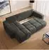 Masseno Ramil Ecksofa Chenille grau mit Schlaffunktion, L-Form, 240x149cm