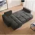 Masseno Ramil Ecksofa Chenille grau mit Schlaffunktion, L-Form, 240x149cm