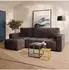 Masseno Ramil Ecksofa braun, Chenille, L-Form, Schlaffunktion (800002130659)