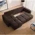 Masseno Ramil Ecksofa braun, Chenille, L-Form, Schlaffunktion (800002130659)