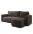 Masseno Ramil Ecksofa braun, Chenille, L-Form, Schlaffunktion (800002130659)