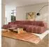 Masseno AENIS Ecksofa U-Form, Strukturstoff, orange (800002130536)