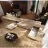 Masseno GAIAN Wohnlandschaft U-Form Velours creme mit Schlaffunktion (800002130703)