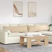 vidaXL Sofakissen 2 stk. Mikrofaserstoff Creme 145 x 40 cm