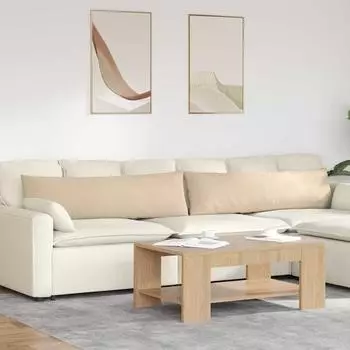 vidaXL Sofakissen 2er-Set Stoff creme 145x40cm