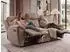 Beautysofa Dolce 3-Sitzer-Relaxsofa mit Rückenlehnenverstellung, Velours, sandfarben, 215cm