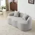 MODFU 2-Sitzer Loungesofa mit Wellendesign und 2 Kissen