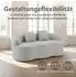 MODFU 2-Sitzer Loungesofa mit Wellendesign und 2 Kissen