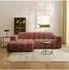 Masseno TISI Ecksofa L-Form, orange, Strukturstoff, 274x165cm (800002130716)
