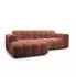 Masseno TISI Ecksofa L-Form, orange, Strukturstoff, 274x165cm (800002130716)