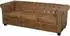 vidaXL Chesterfield-Sofa 3-Sitzer Kunstleder braun