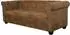 vidaXL Chesterfield-Sofa 3-Sitzer Kunstleder braun