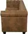 vidaXL Chesterfield-Sofa 3-Sitzer Kunstleder braun