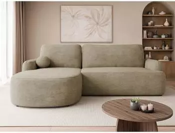 Mirjan24 Loridu Ecksofa L-Form mit Schlaffunktion & Bettkasten, ecru, links (800001997016)