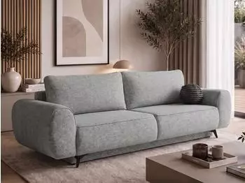 Beautysofa Vito Schlafsofa 3-Sitzer Chenille hellgrau (800002054745)