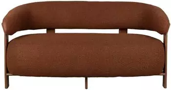 White Label Robyn 2-Sitzer Sofa, Stoff, braun (Robyn)