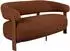 White Label Robyn 2-Sitzer Sofa, Stoff, braun (Robyn)