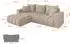 ALTDECOR MILA-L-v1 Ecksofa mit Schlaffunktion, Velours, beige, 277x195x86cm (800002085719)