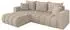 ALTDECOR MILA-L-v1 Ecksofa mit Schlaffunktion, Velours, beige, 277x195x86cm (800002085719)