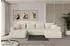 ALTDECOR Mila-U Wohnlandschaft U-Form mit Schlaffunktion, beige Bouclé, 378x194x86cm (800002085329)