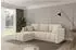 ALTDECOR GARD-L Ecksofa mit Schlaffunktion, Velours, creme, 226x146x85cm (800002085297)