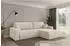 ALTDECOR BERY-L Ecksofa mit Schlaffunktion, Velours, creme, 276x193x88cm (800002086001)