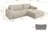 ALTDECOR BERY-L Ecksofa mit Schlaffunktion, Velours, creme, 276x193x88cm (800002086001)