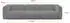 ALTDECOR MIRA-S2 modulares Sofa 3-Sitzer, grau, Bouclé (800002028044)