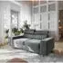 Masseno Solan Schlafsofa Velours-Stoff grau (800002130304)