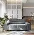 Masseno Solan Schlafsofa Velours-Stoff grau (800002130304)