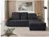 Mirjan24 Soreno Eckschlafsofa L-Form mit Bettkasten, Chenille anthrazit, Ottomane rechts (800002107623)