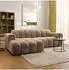 Masseno TISI Ecksofa L-Form, Chenille, beige, 274x165cm (800002130321)
