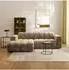 Masseno TISI Ecksofa L-Form, Chenille, beige, 274x165cm (800002130321)
